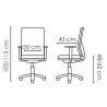 Silla operativa LUKAT BLACK con brazos