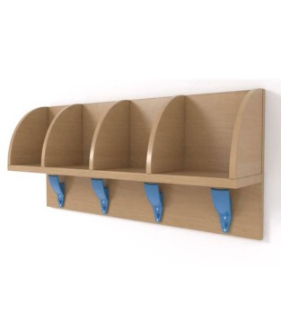 Estanterías casillero con perchas TECNO